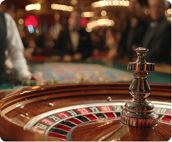 American Roulette wheel and table setup