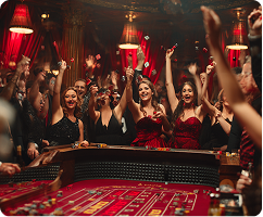 Craps dice and betting layout