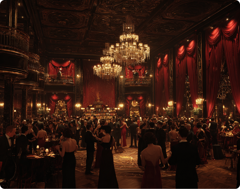 Mystical atmosphere representing a custom-designed event based on personal vision